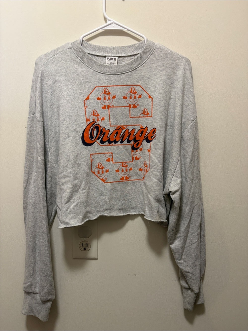 Victoria’s Secret Pink Cropped Gameday Long Sleeve Shirt Syracuse